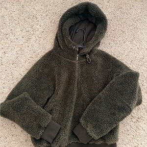 Lululemon Olive Green Sherpa Hoodie